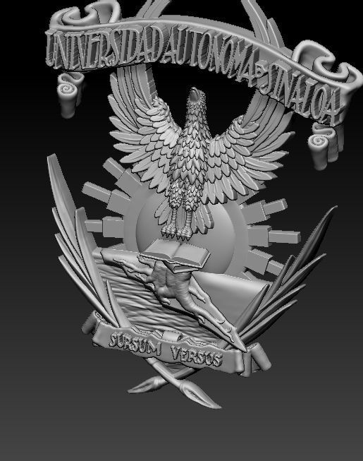 University eagle logo 3D print model_3