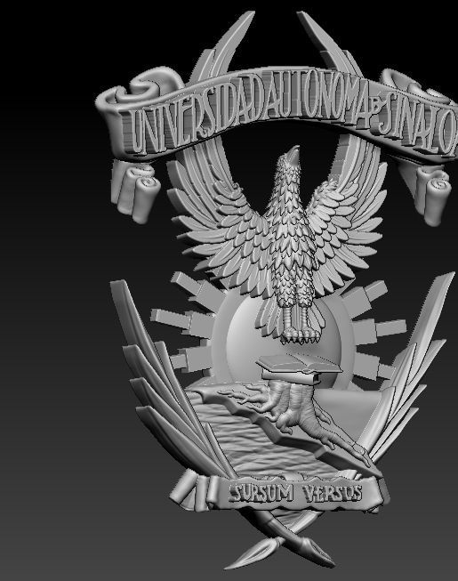 University eagle logo 3D print model_2
