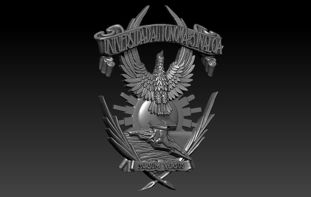 University eagle logo 3D print model_1