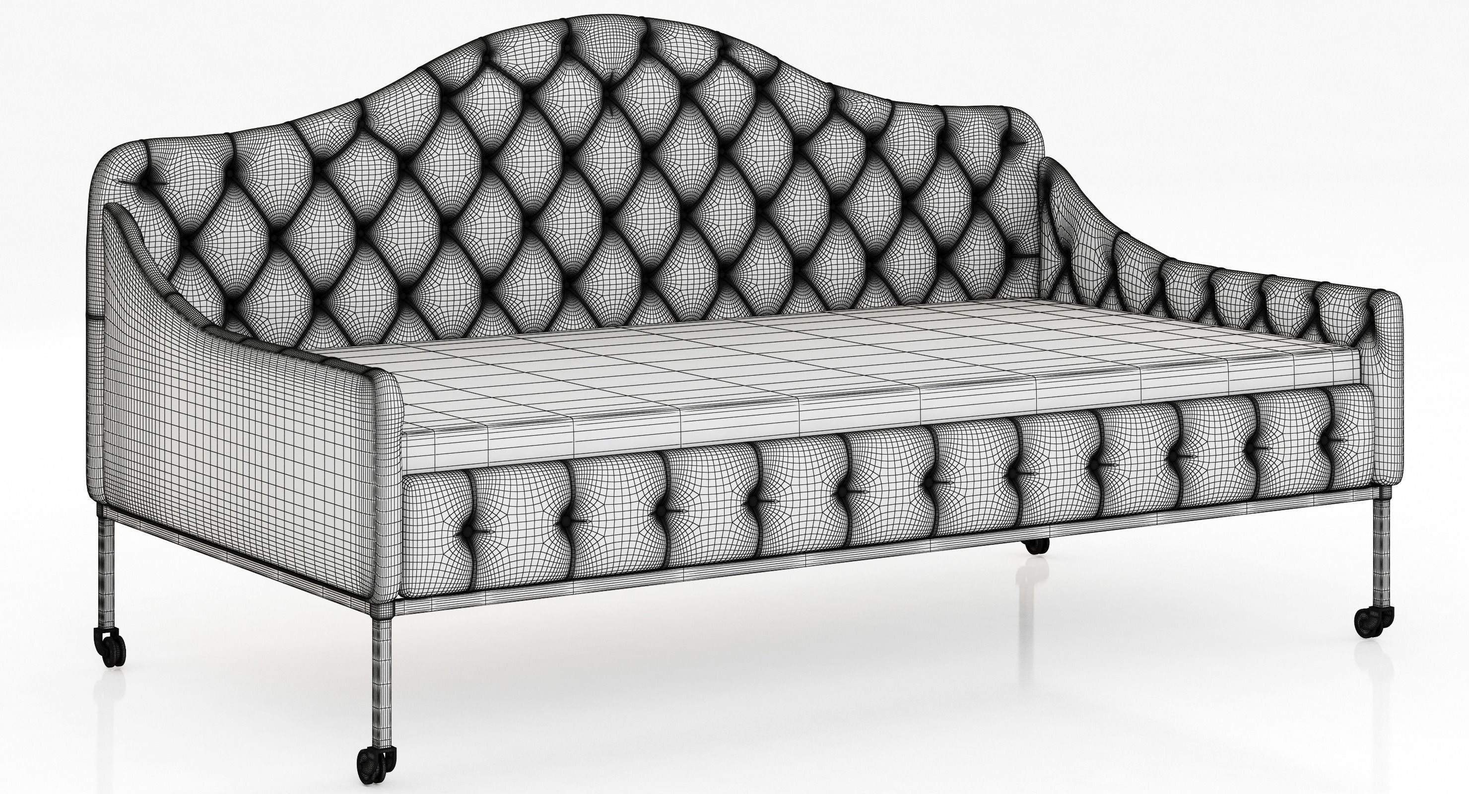 Restoration Hardware Francesca Tufted Daybed 3D model_7