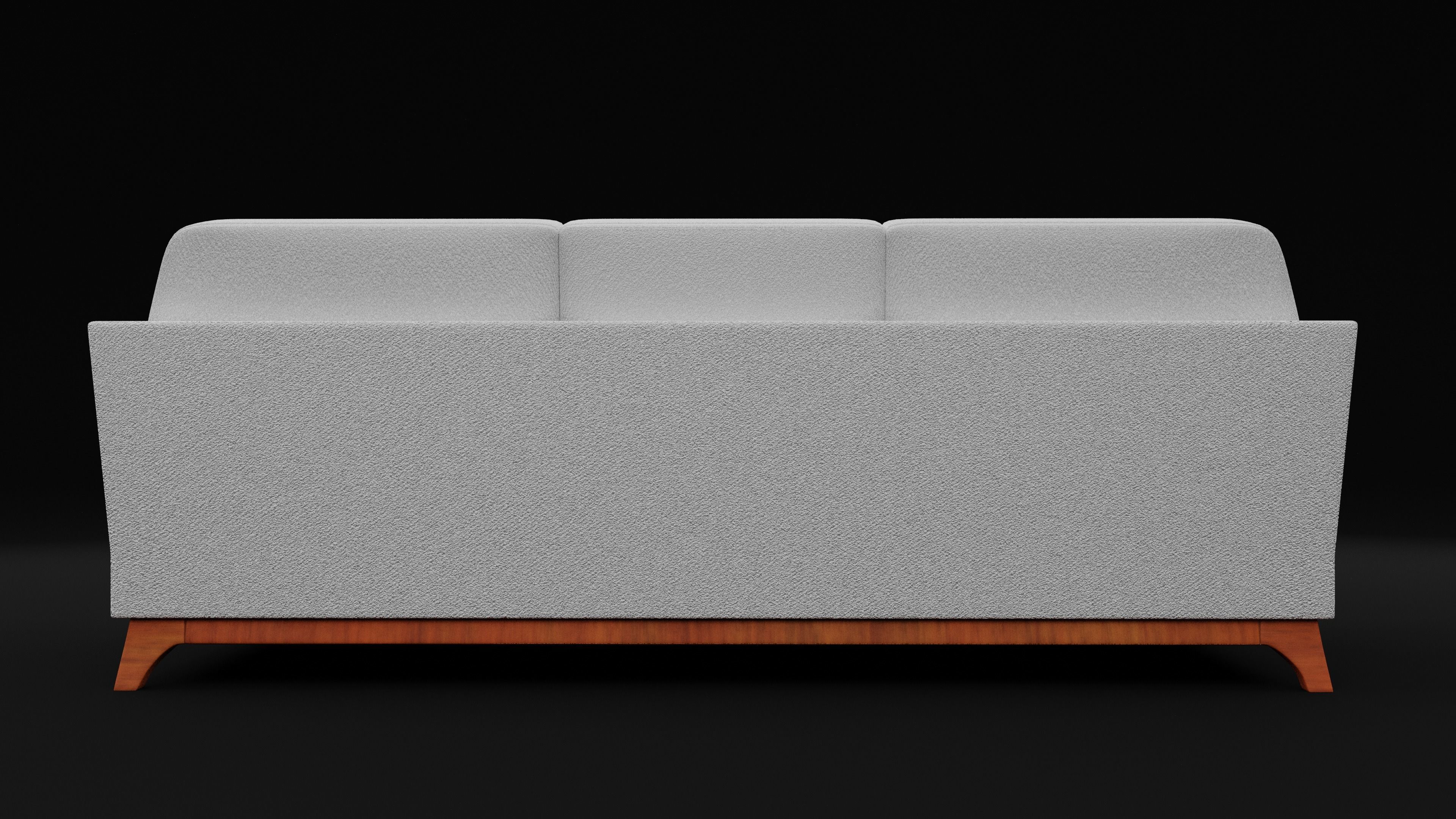 New Boston 3 Seater Sofa White Color  Low-poly 3D model_1