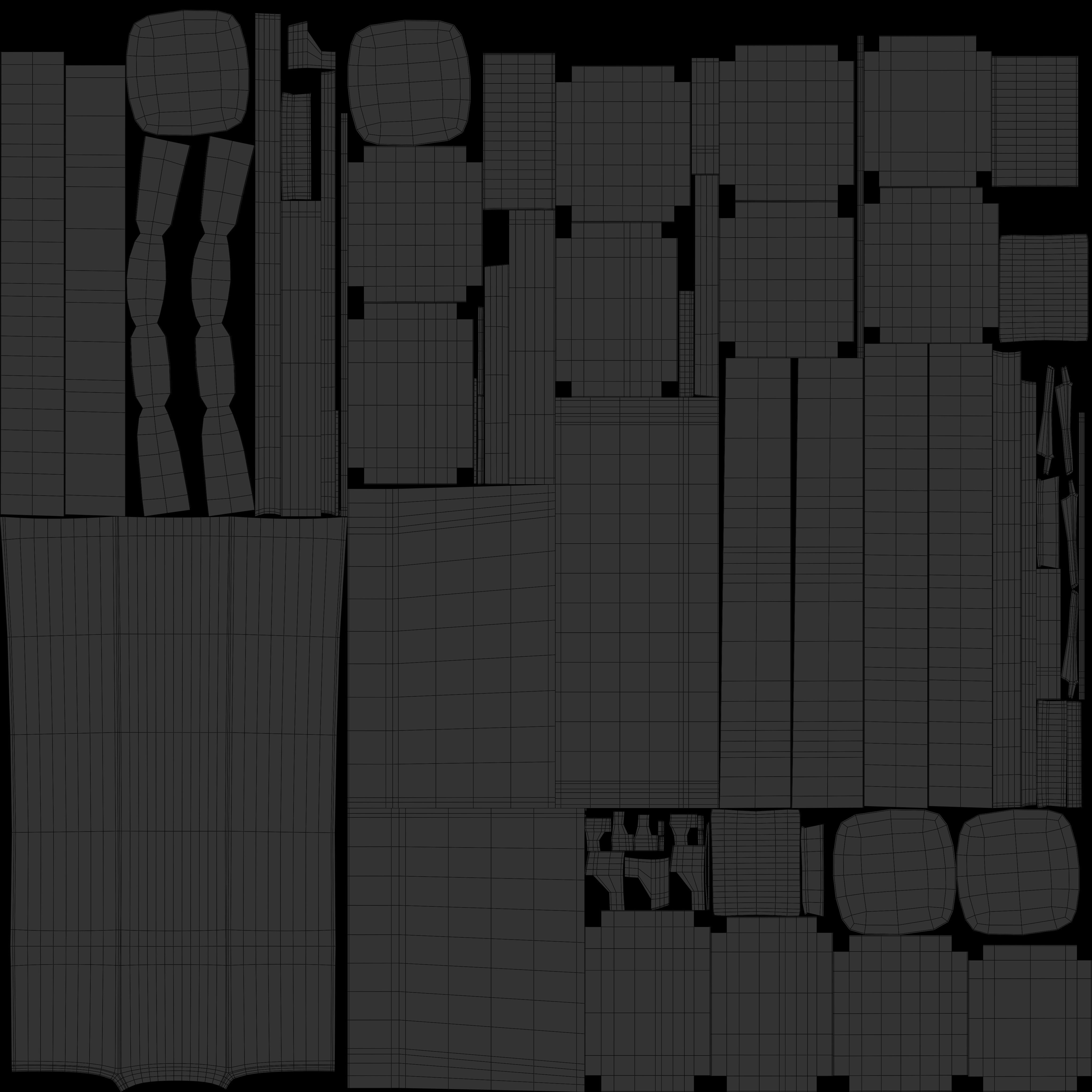 New Boston 3 Seater Sofa White Color  Low-poly 3D model_11