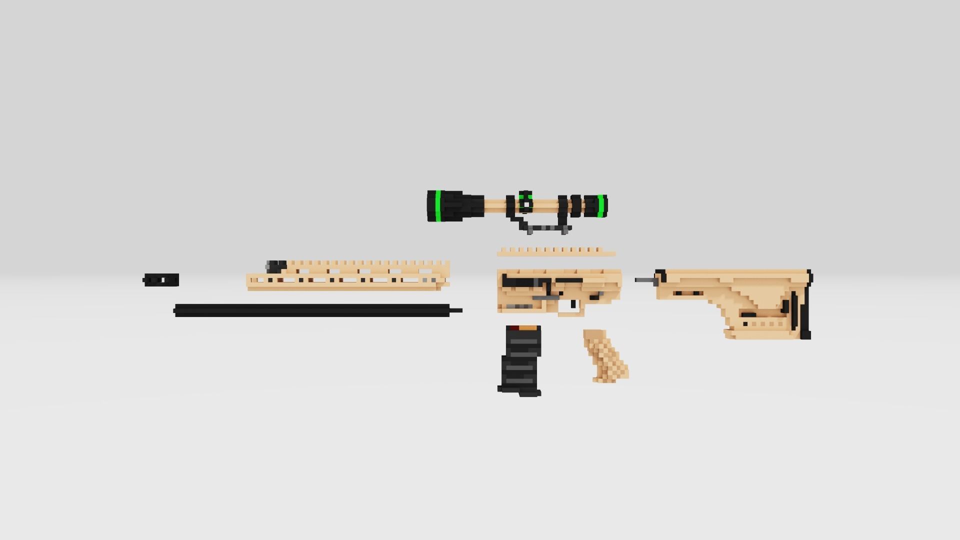 REMINGTON R11 RSASS voxel 3D model_2