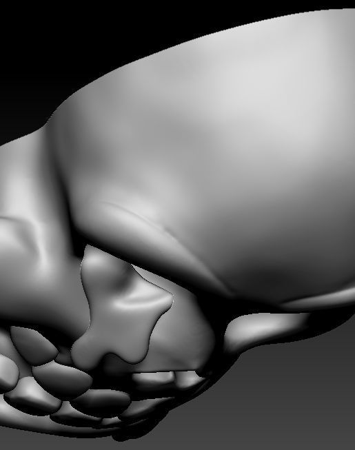 Skull Pendant 3D print model_4