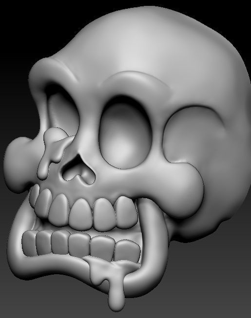 Skull Pendant 3D print model_1