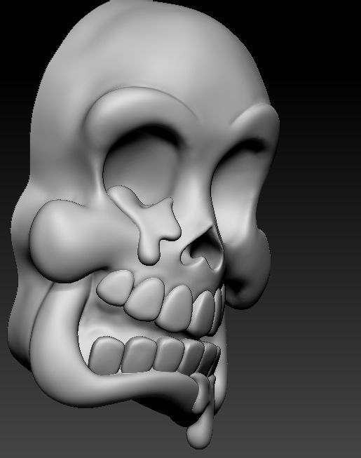 Skull Pendant 3D print model_3