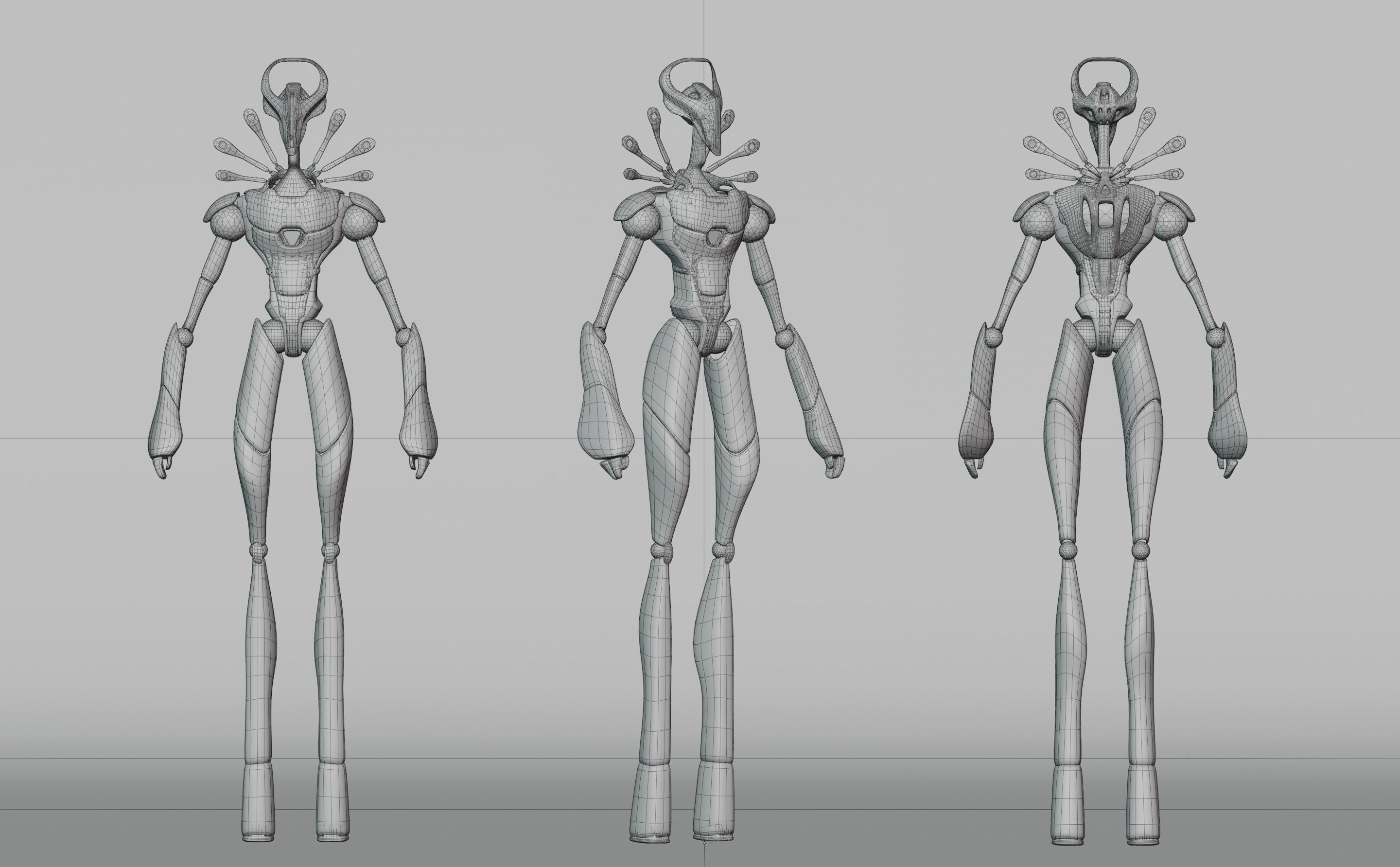 Halo Bot - Fantasy Sci-fi Robot Free low-poly 3D model_6