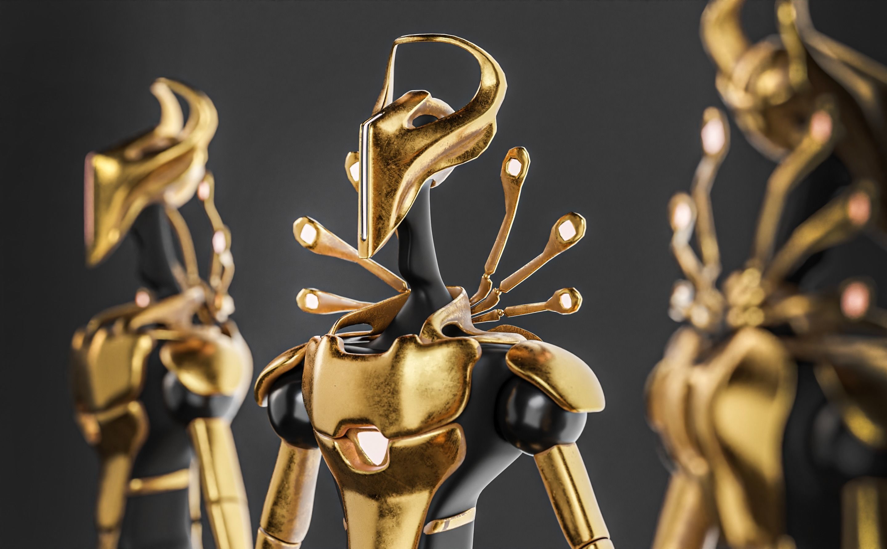 Halo Bot - Fantasy Sci-fi Robot Free low-poly 3D model_3