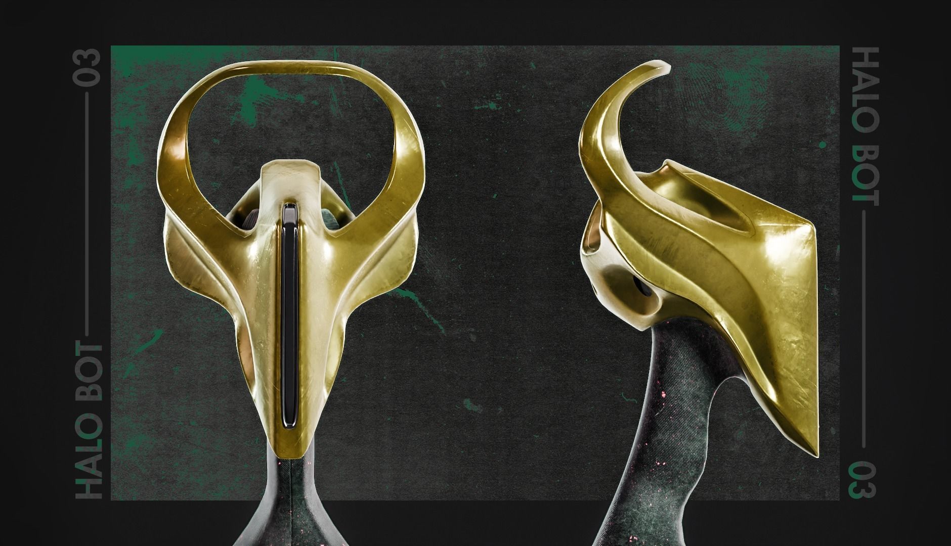 Halo Bot - Fantasy Sci-fi Robot Free low-poly 3D model_2