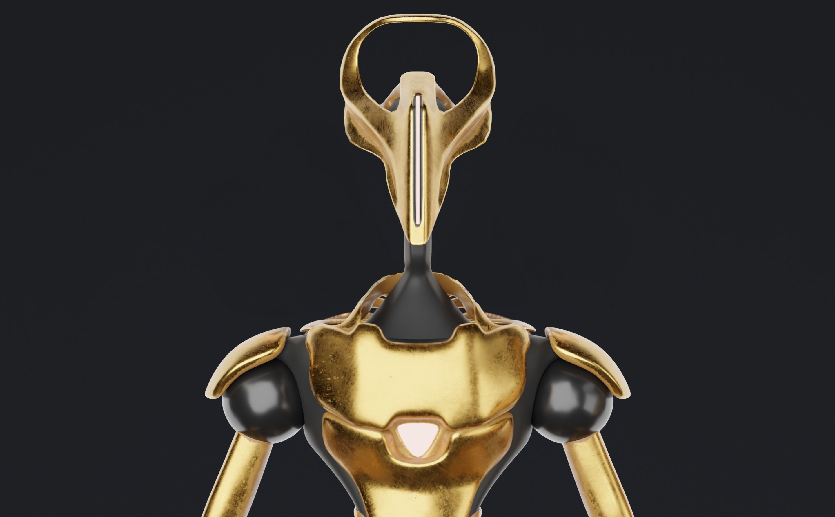 Halo Bot - Fantasy Sci-fi Robot Free low-poly 3D model_4