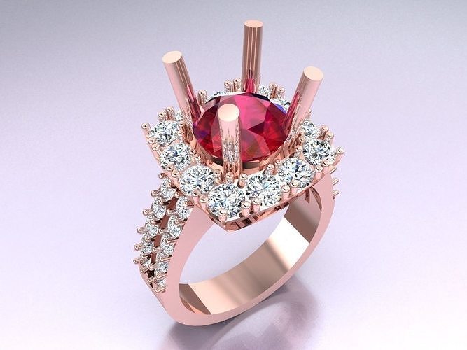 Diamond Ring - Womens Rings - N3620 3D print model