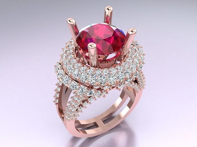 Diamond Ring - Womens Rings - N3674 3D print model