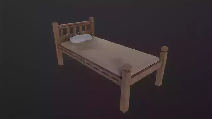 Old Bed 3D Model