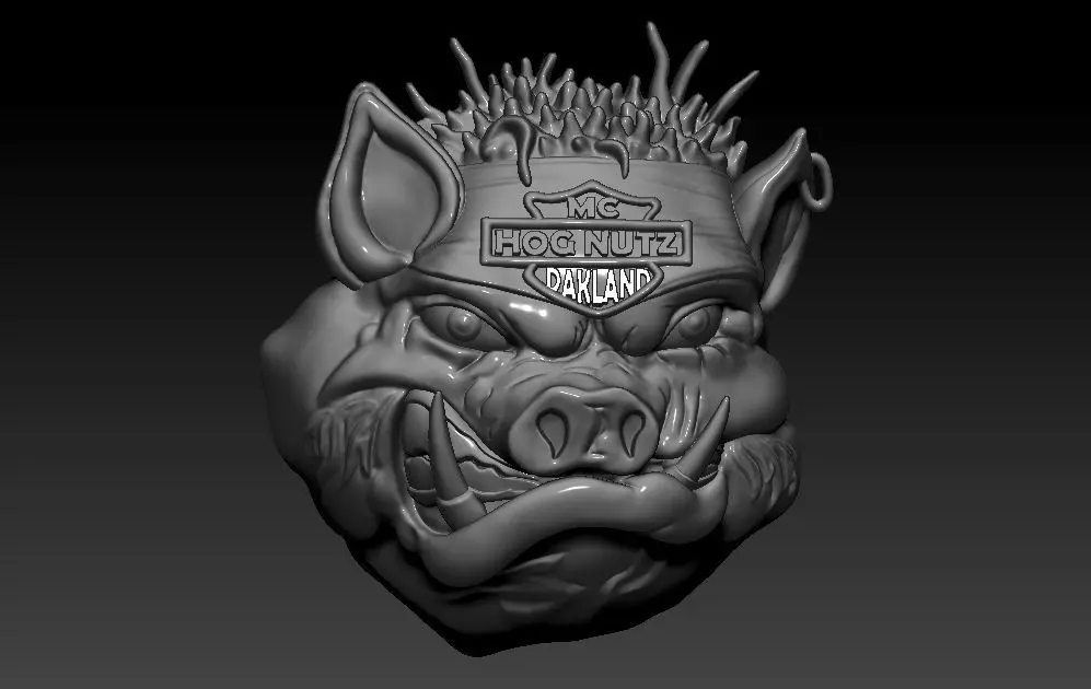 Hog Nuts boar 3D print model
