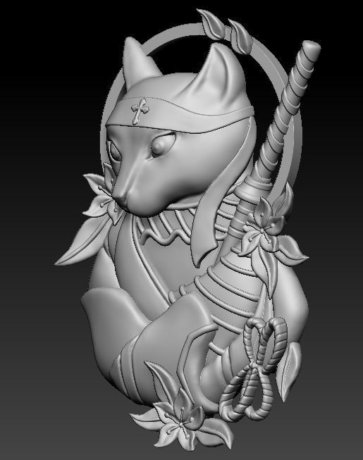 Samurai Cat 3D print model_5