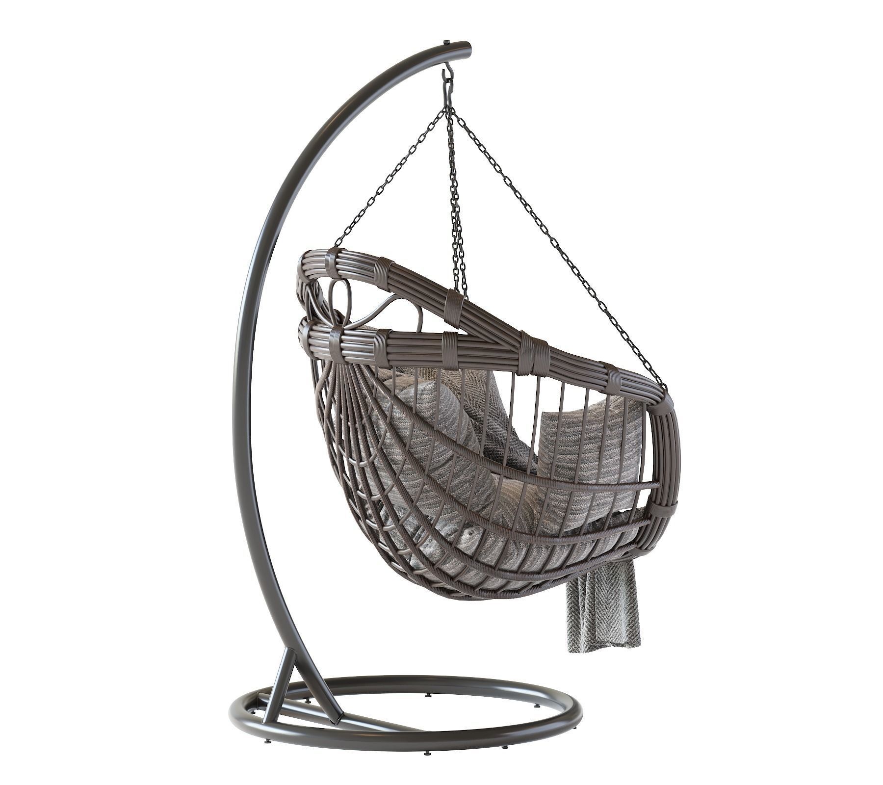 Hanging swing chair 3D model_29