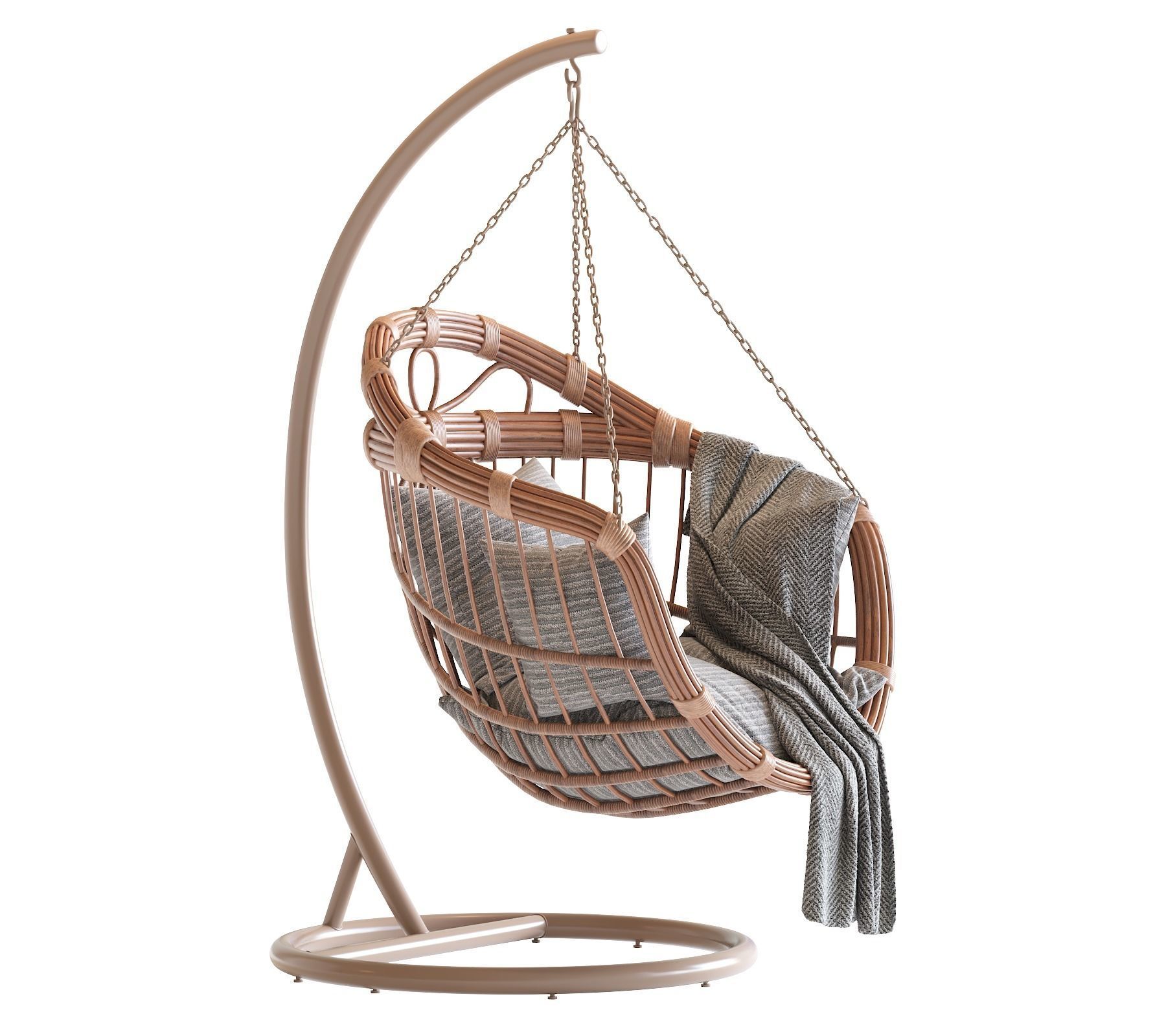 Hanging swing chair 3D model_20