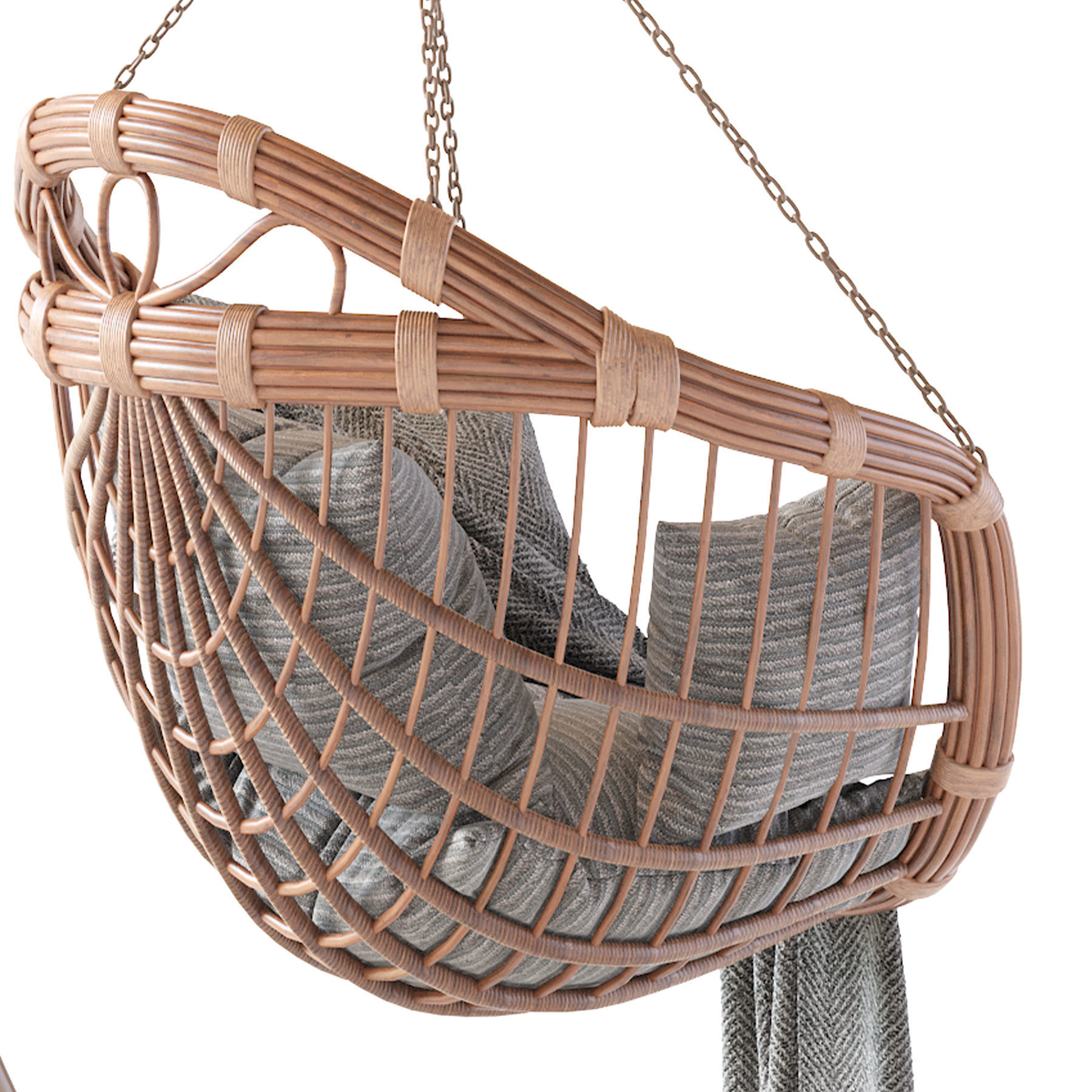 Hanging swing chair 3D model_11