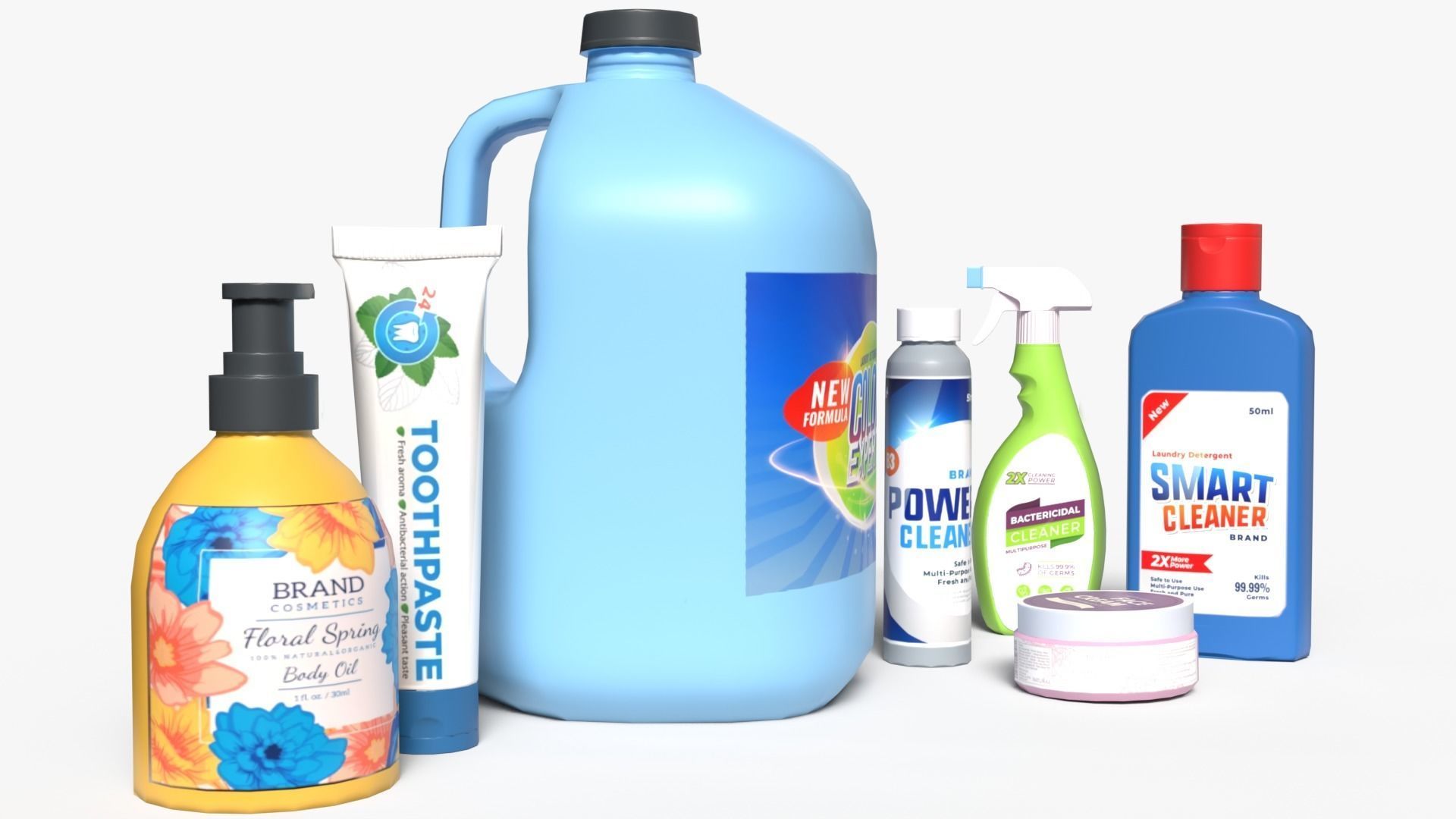 Household Chemicals Low-poly 3D model_4