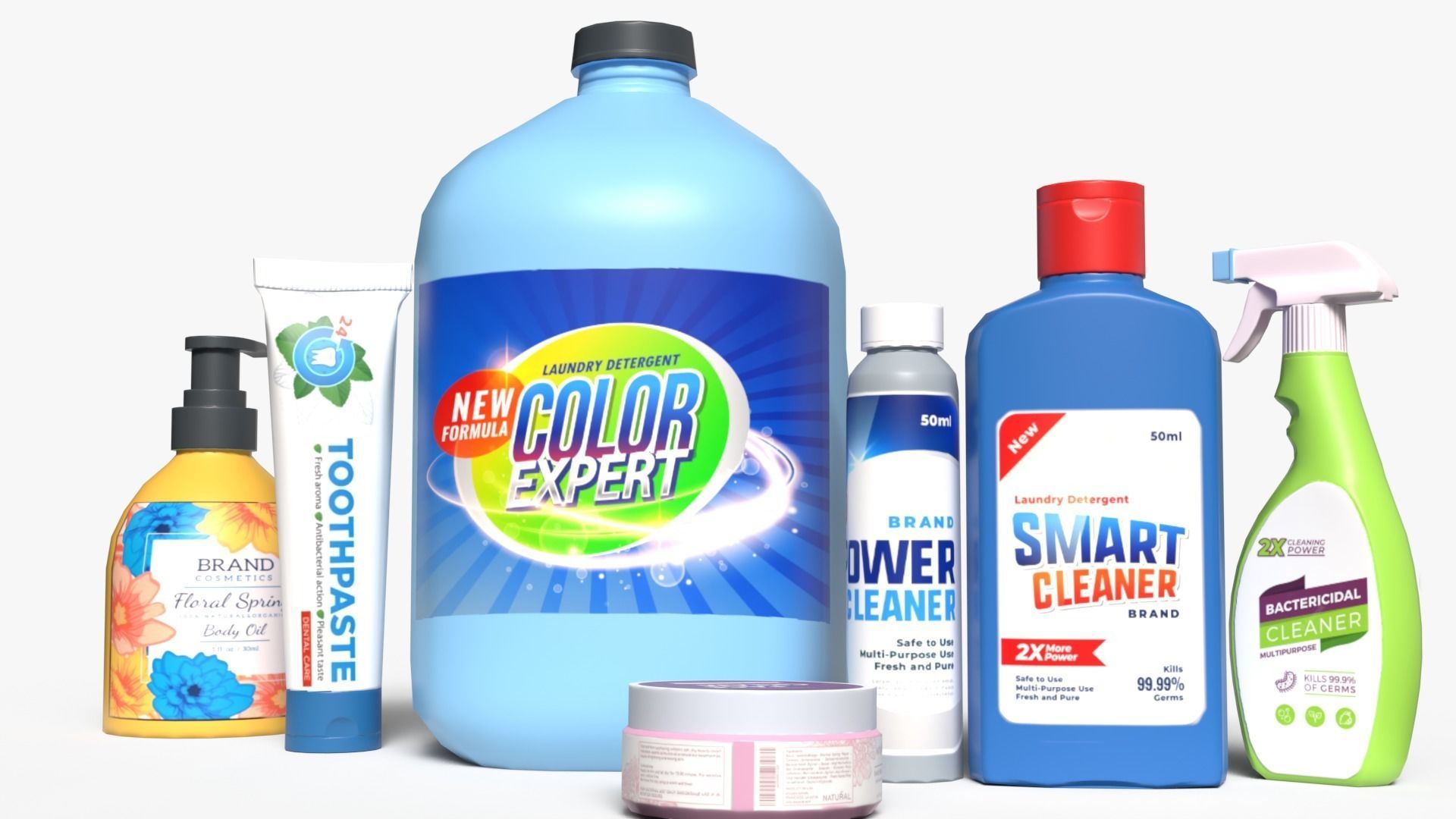 Household Chemicals Low-poly 3D model_3