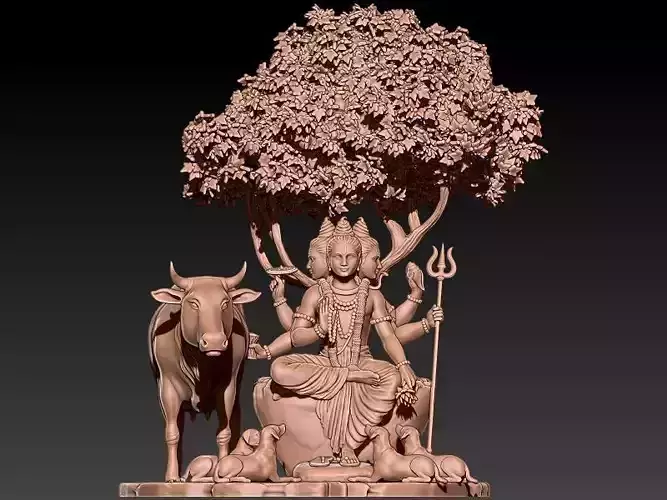 God Dattatreya Idol 3D print model