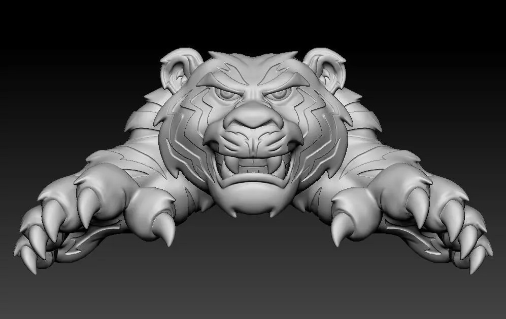 Tiger Pendant 3D print model_0