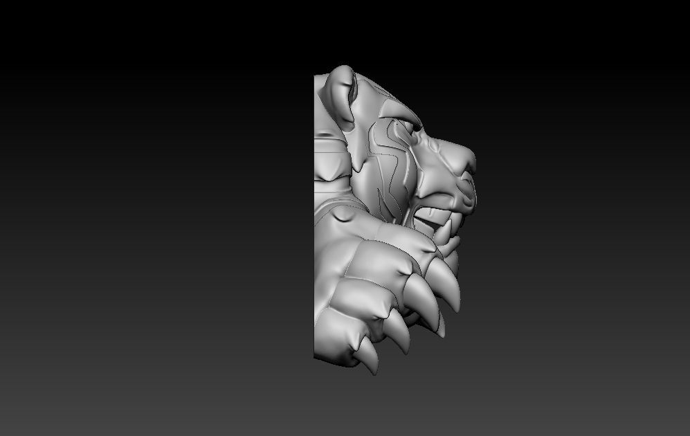 Tiger Pendant 3D print model_2