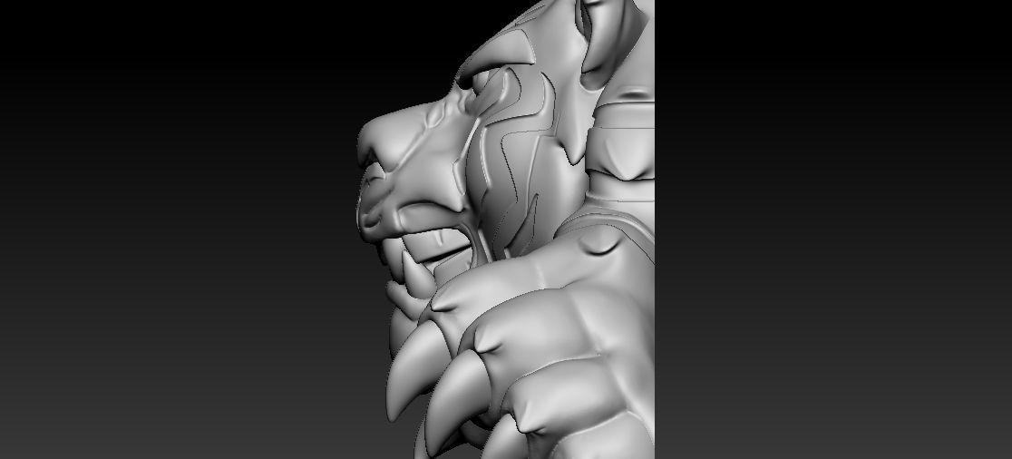 Tiger Pendant 3D print model_6