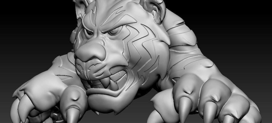 Tiger Pendant 3D print model_5