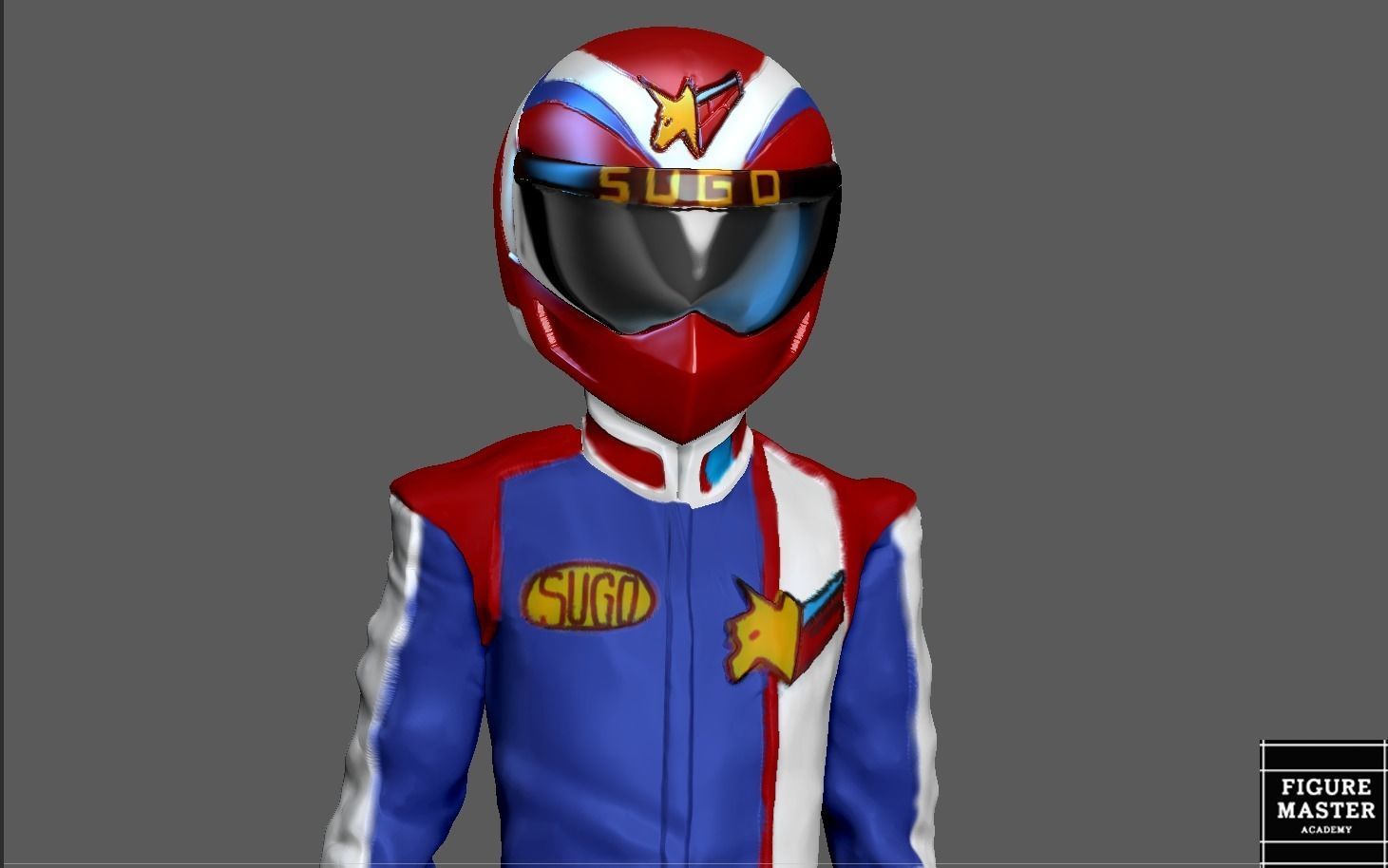 KAZAMI HAYATO ASURADA CYBER FORMULA STATUE DIORAMA RACE ANIME 3D print model_6