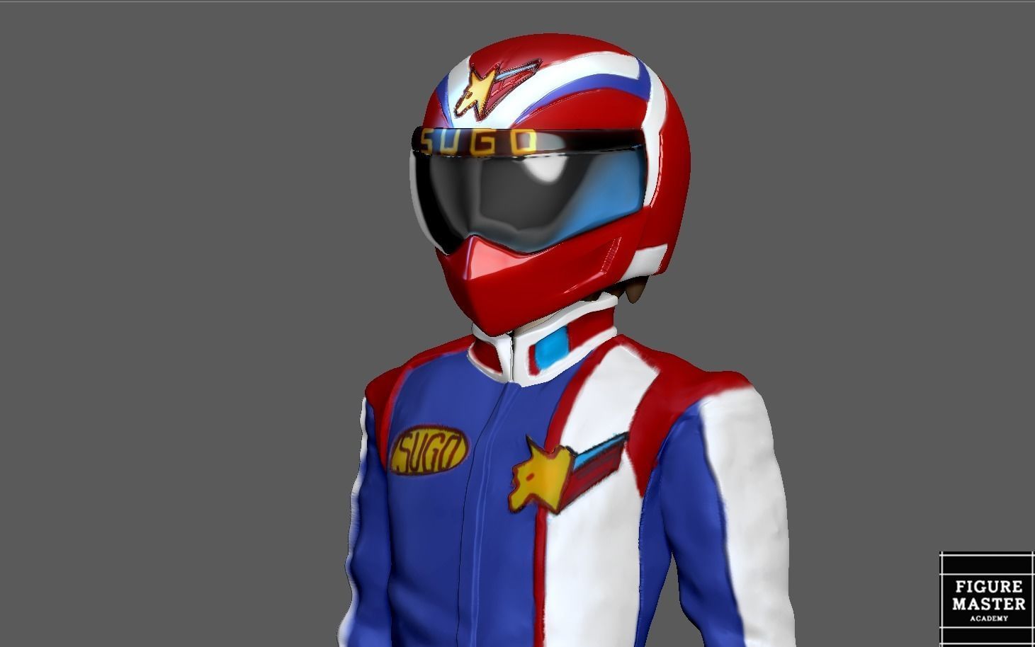 KAZAMI HAYATO ASURADA CYBER FORMULA STATUE DIORAMA RACE ANIME 3D print model_7