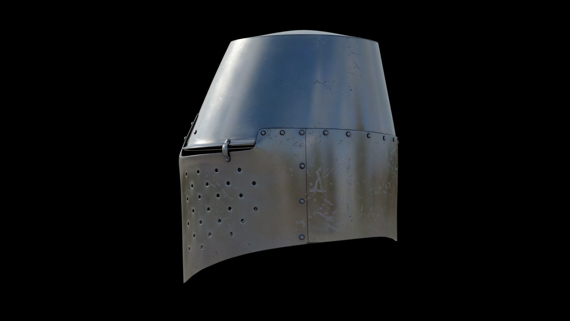 Medieval helmet 3D model_3