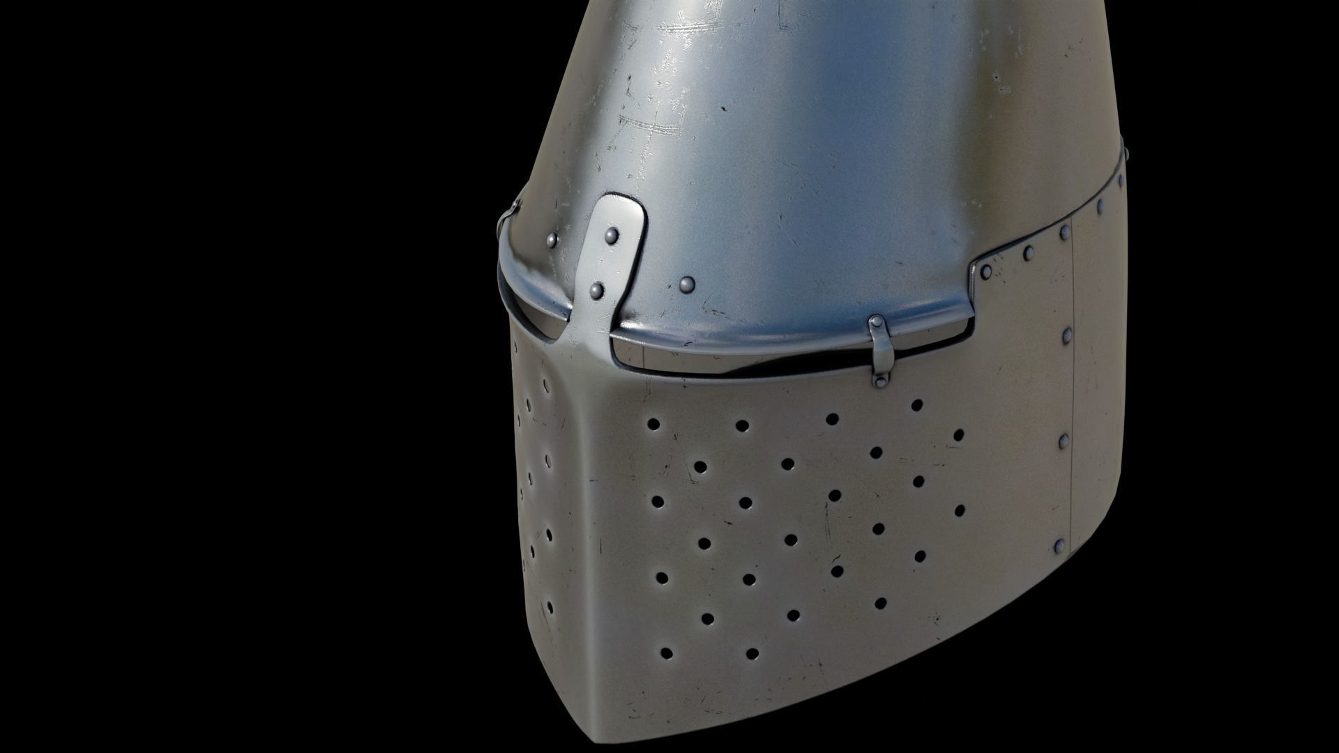 Medieval helmet 3D model_5