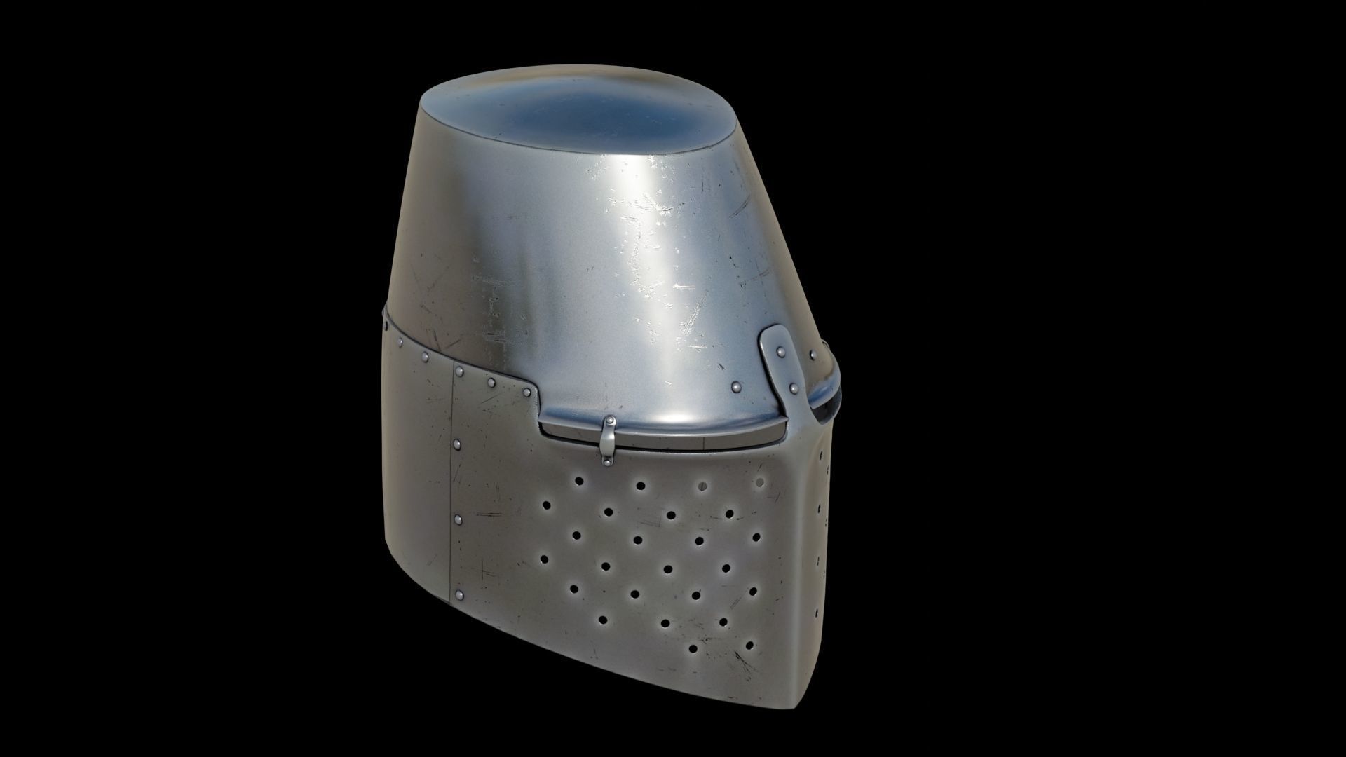 Medieval helmet 3D model_7