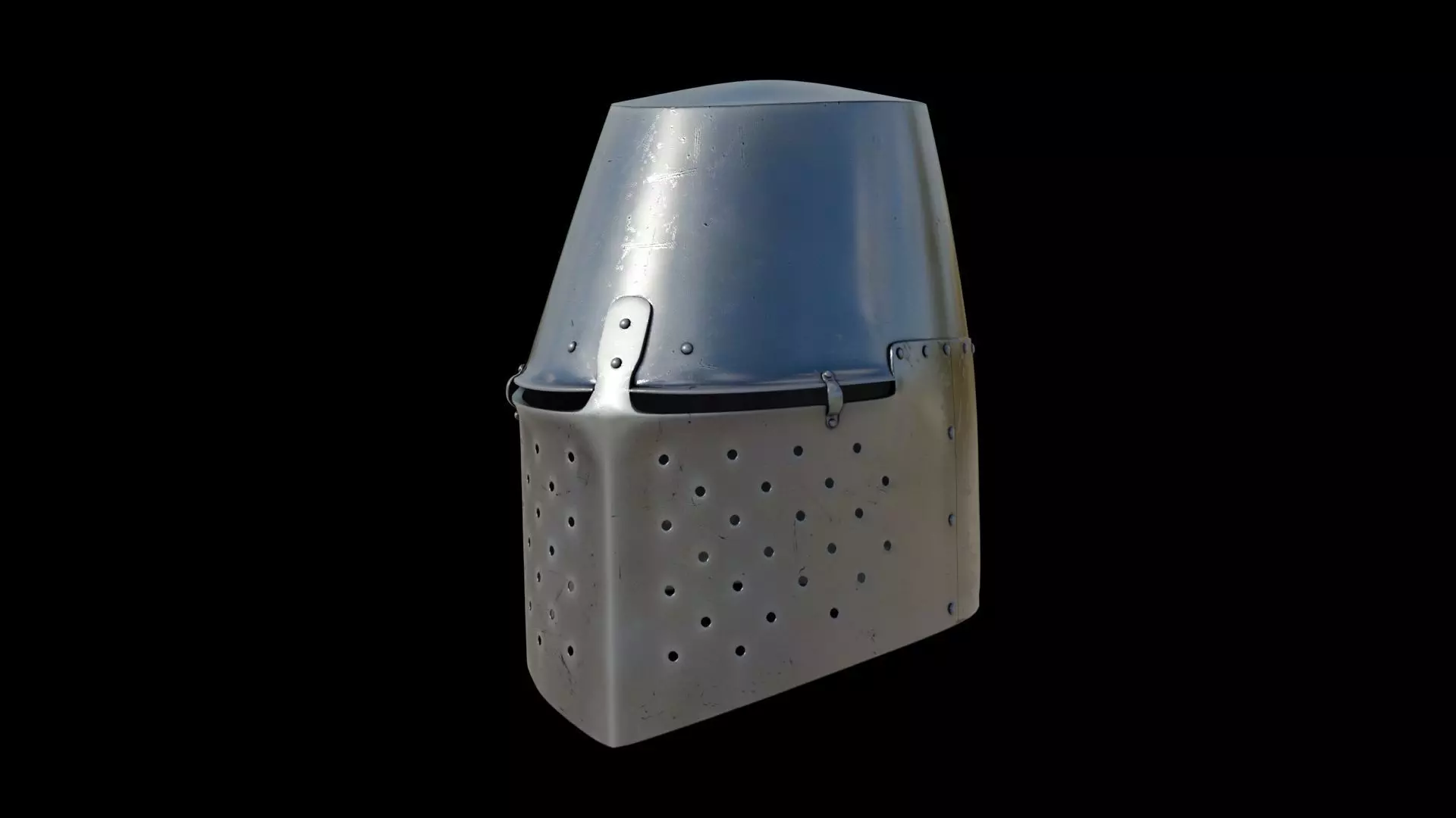 Medieval helmet 3D model_0