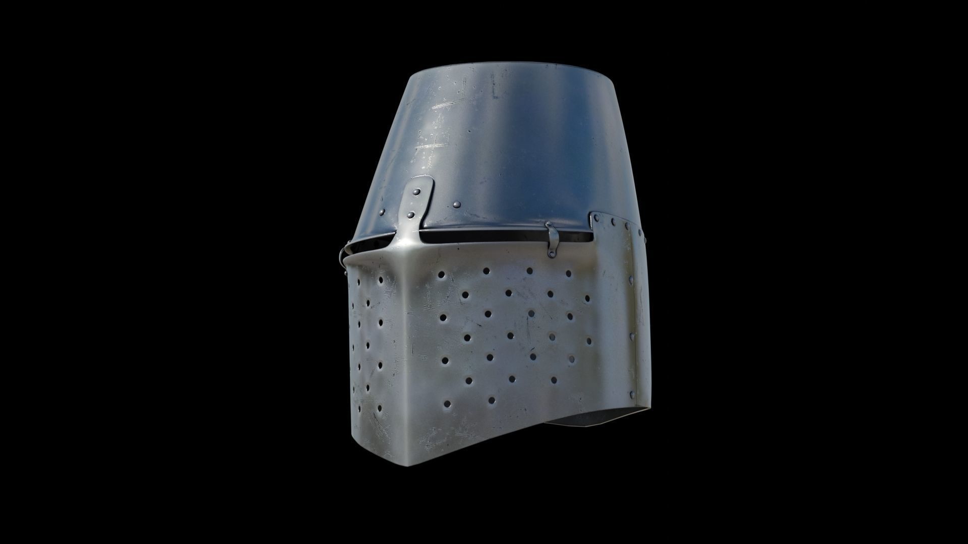 Medieval helmet 3D model_10
