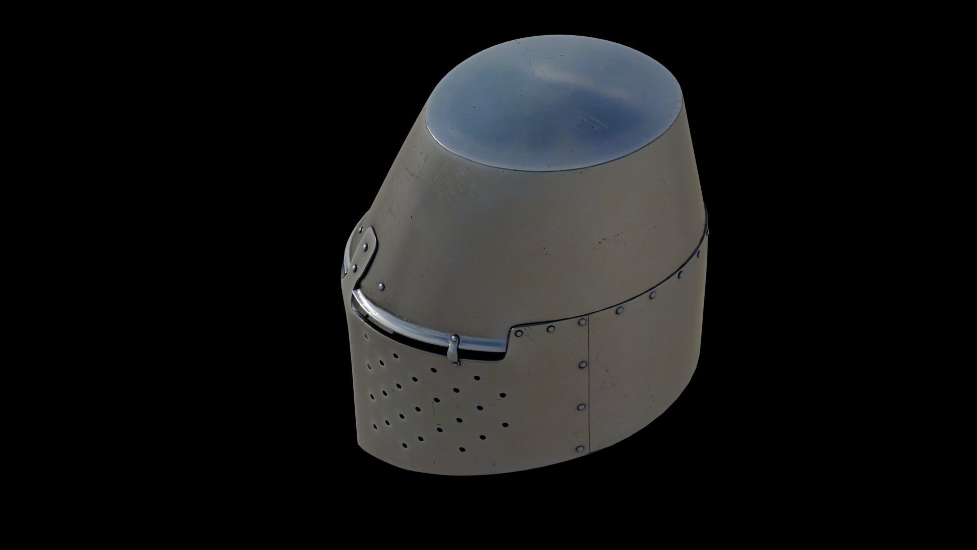 Medieval helmet 3D model_9