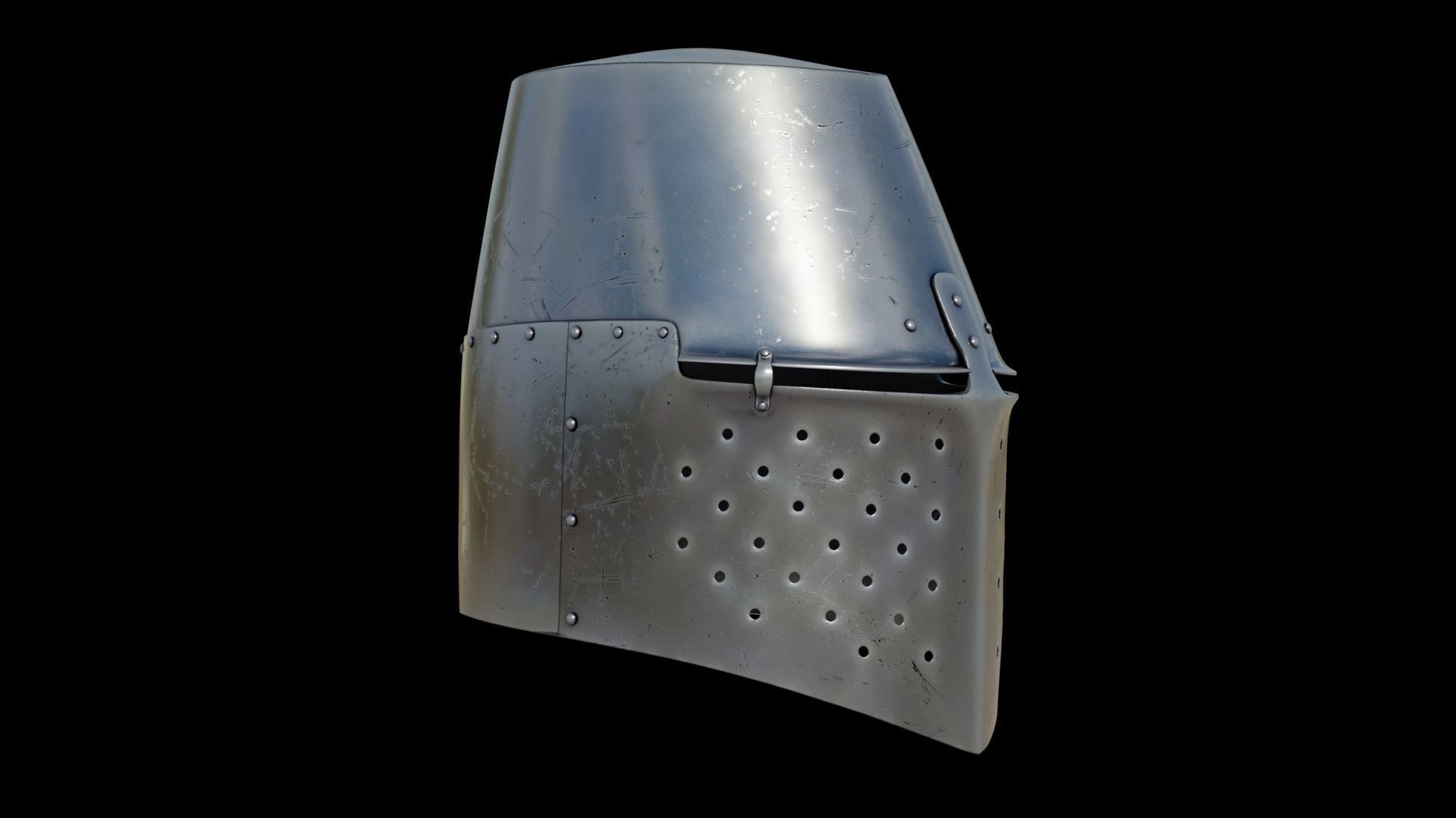 Medieval helmet 3D model_1