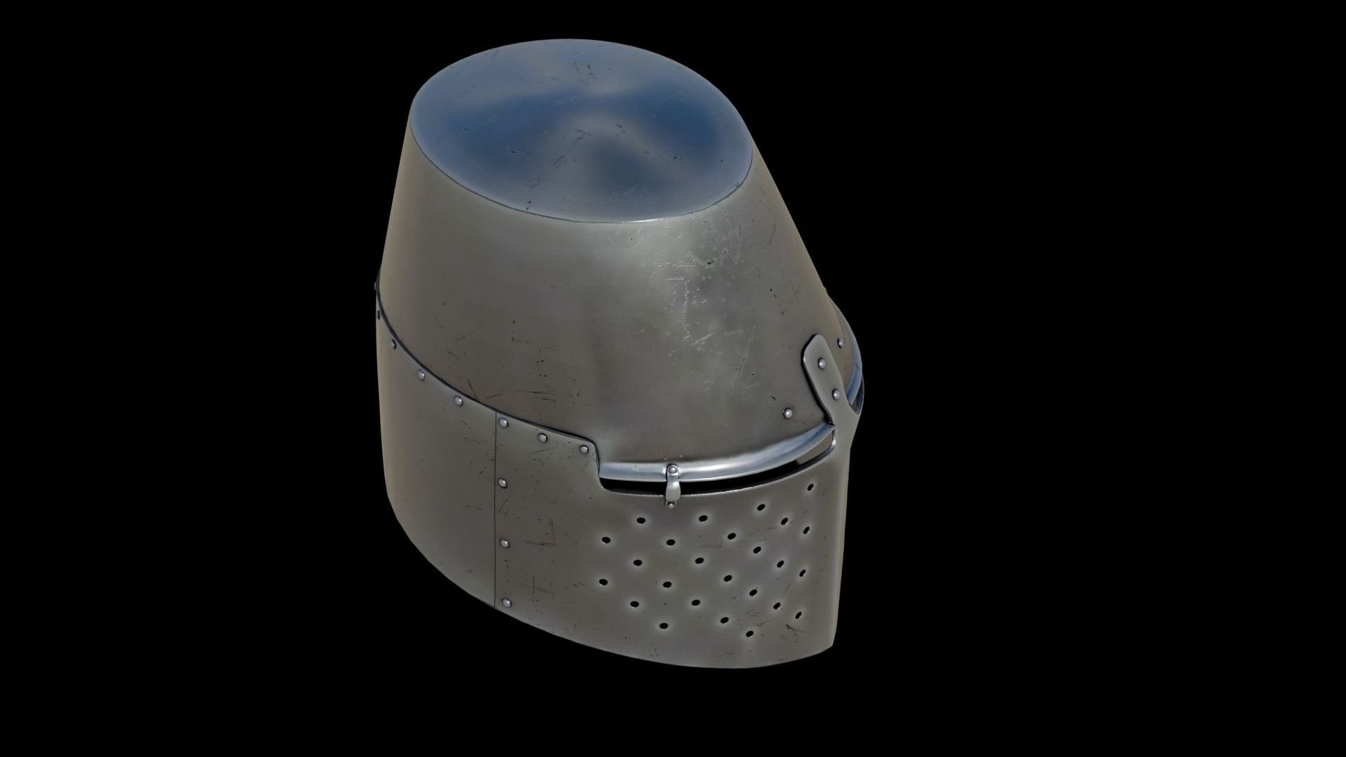 Medieval helmet 3D model_8