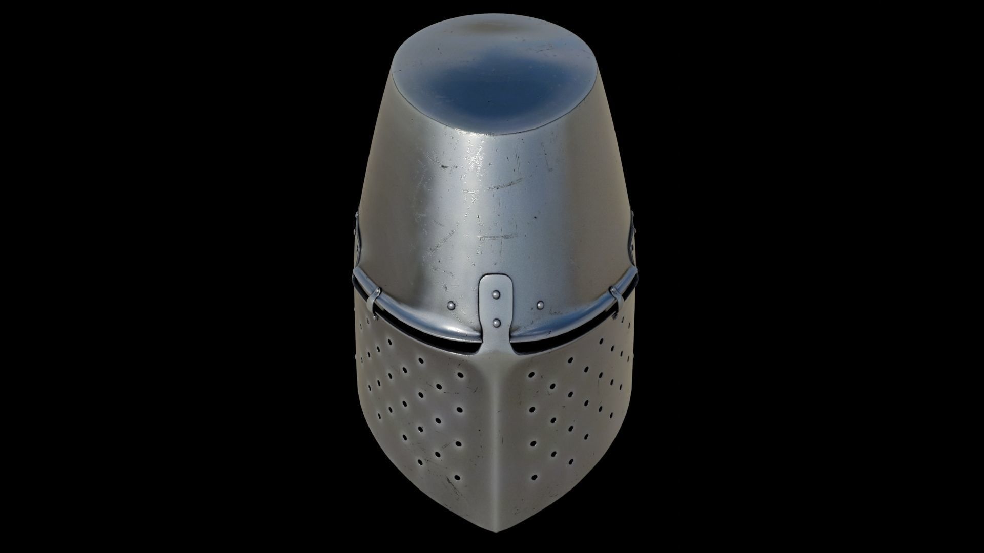 Medieval helmet 3D model_6