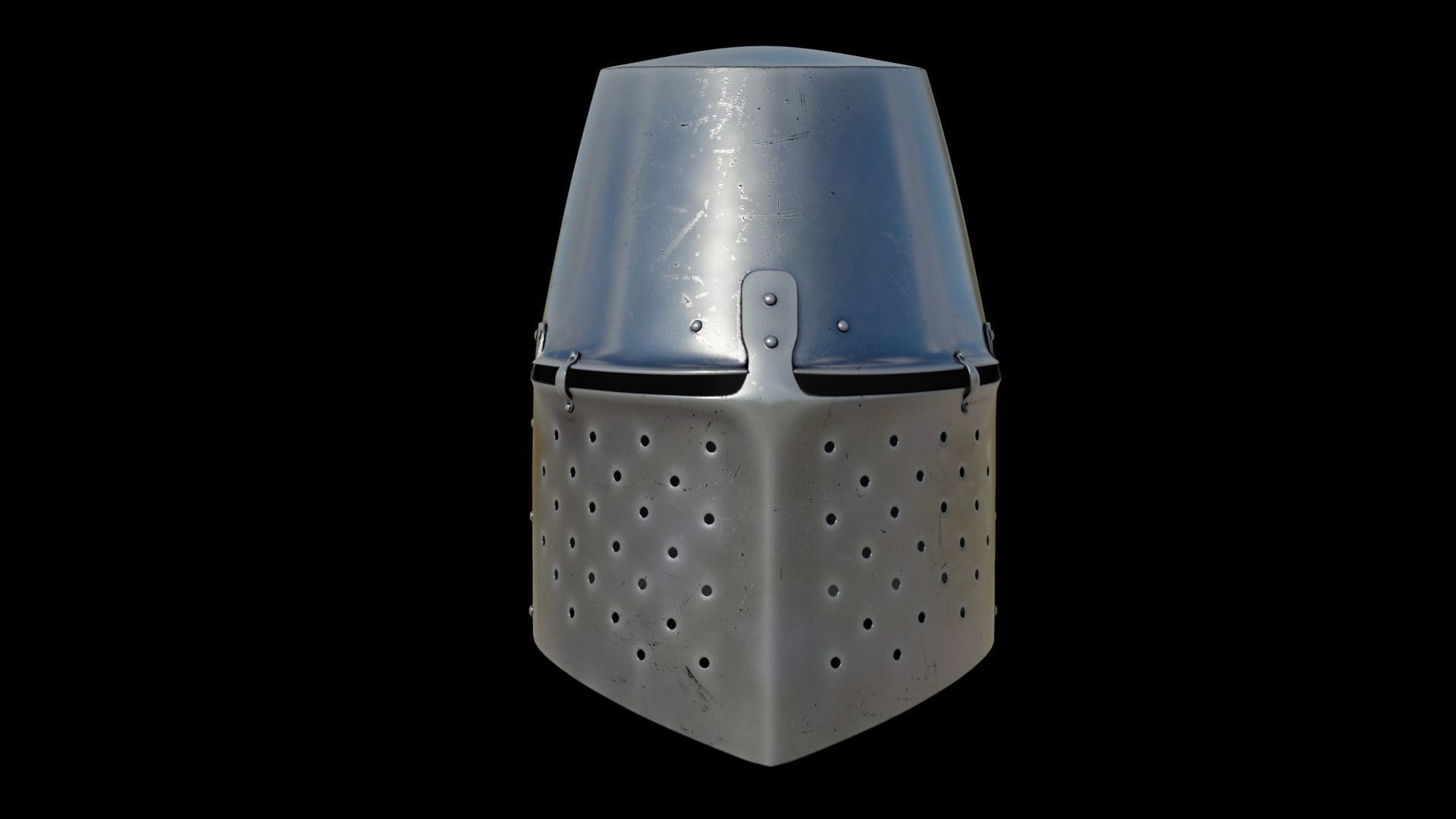 Medieval helmet 3D model_2