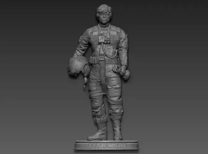 Luke Skywalker pilot V2 3D print model