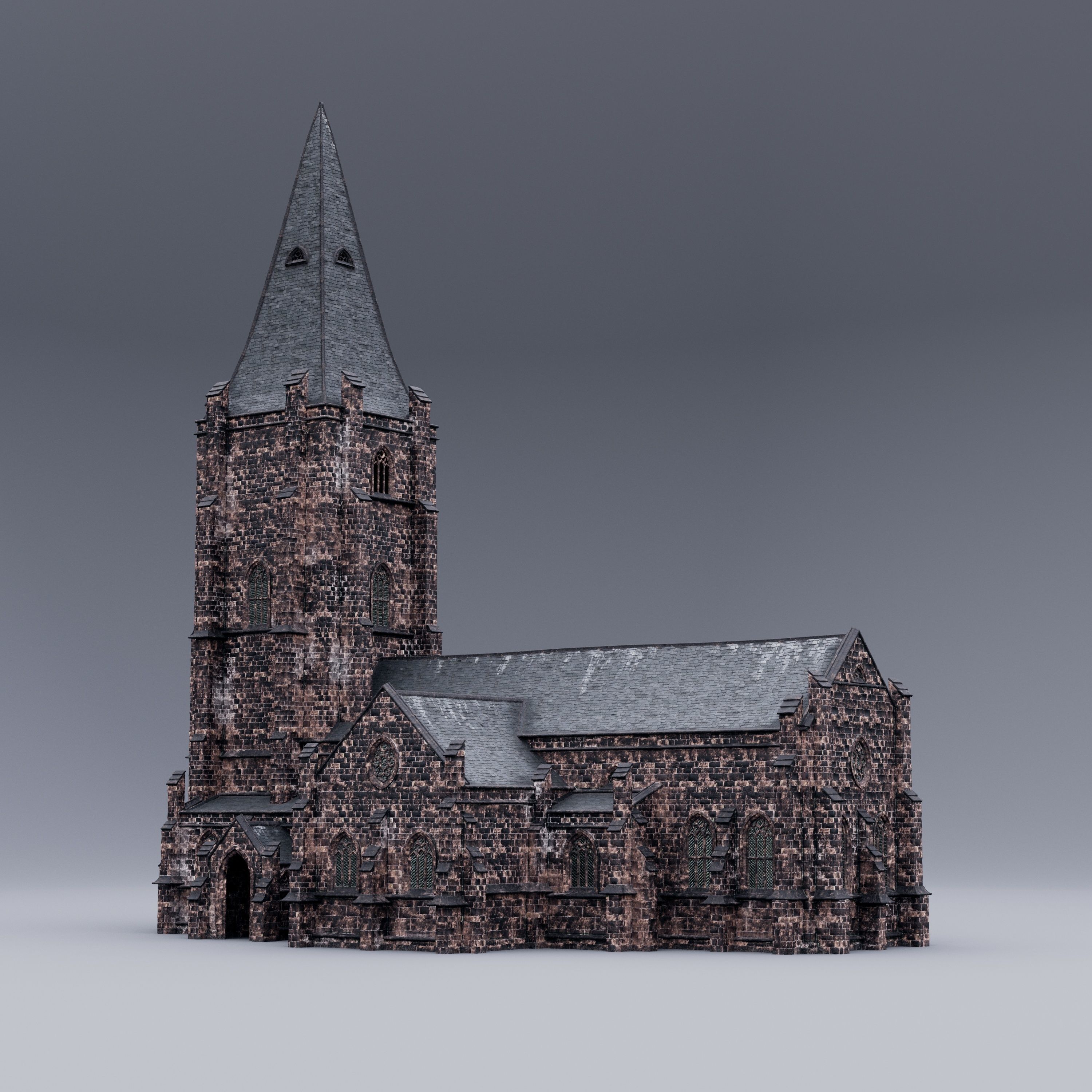 gothic church 3D model_2