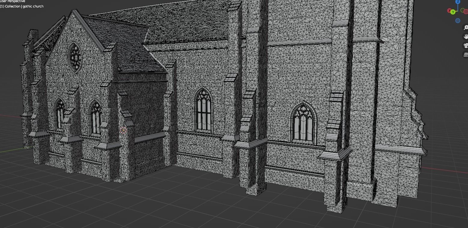 gothic church 3D model_8
