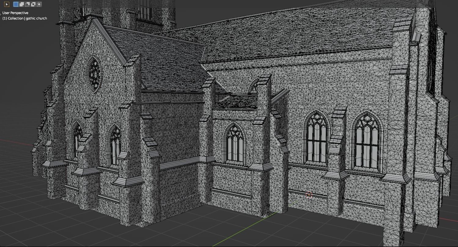 gothic church 3D model_7