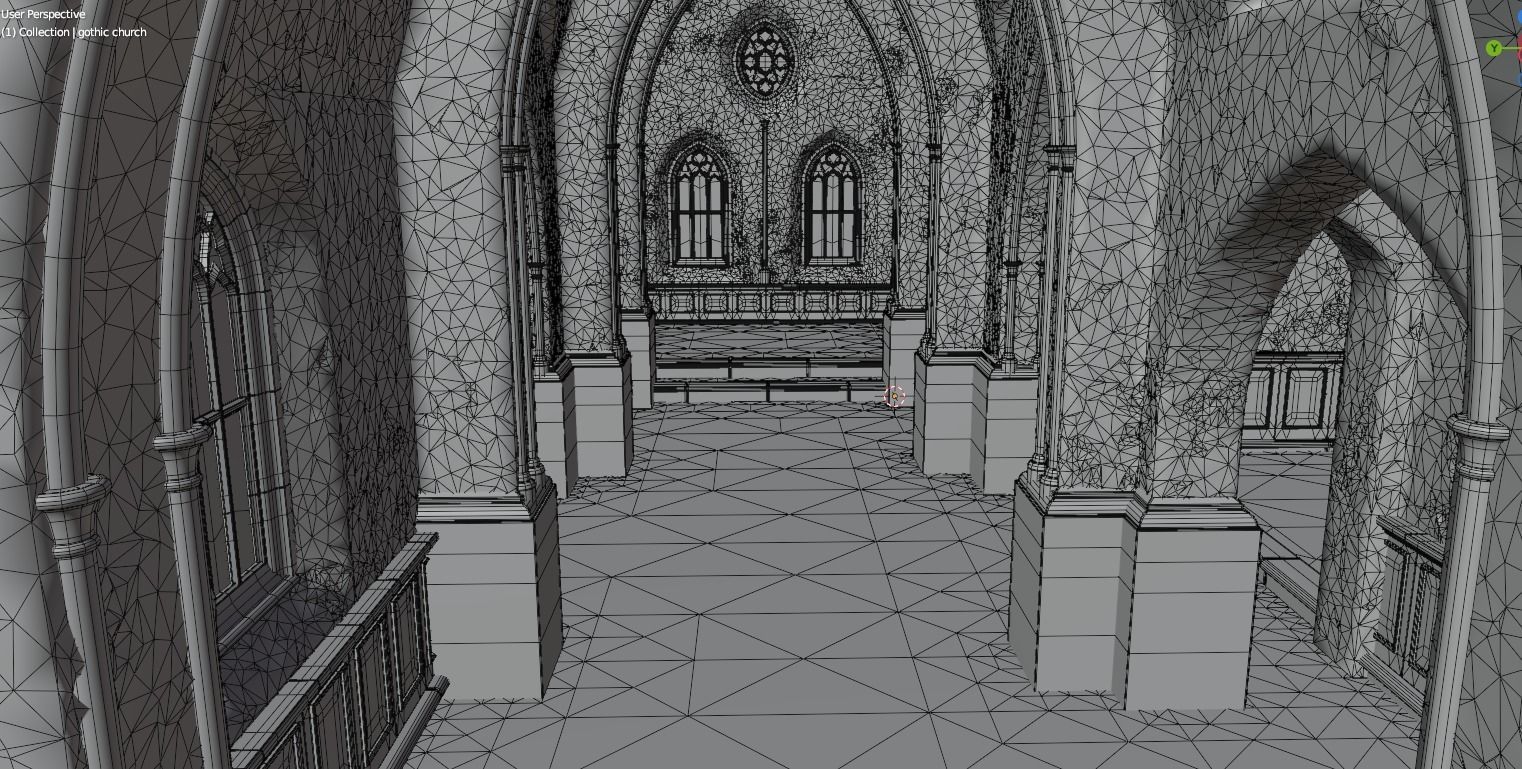 gothic church 3D model_10