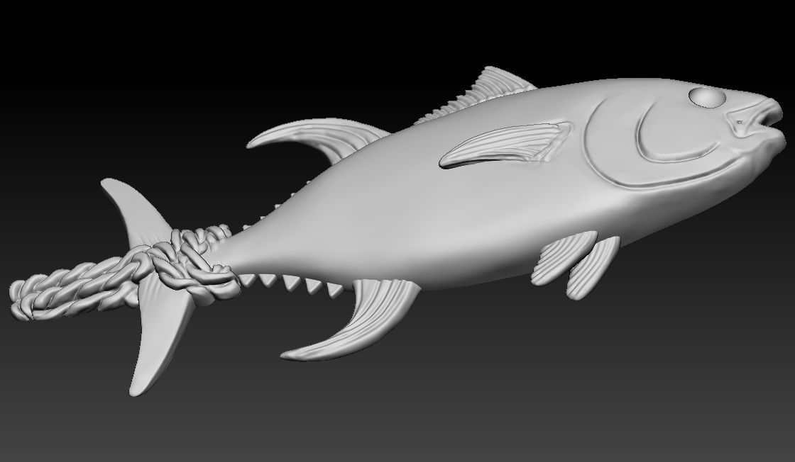 Fish Pendant 3D print model_2