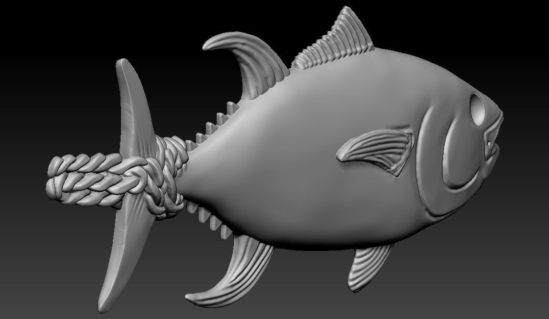 Fish Pendant 3D print model_5