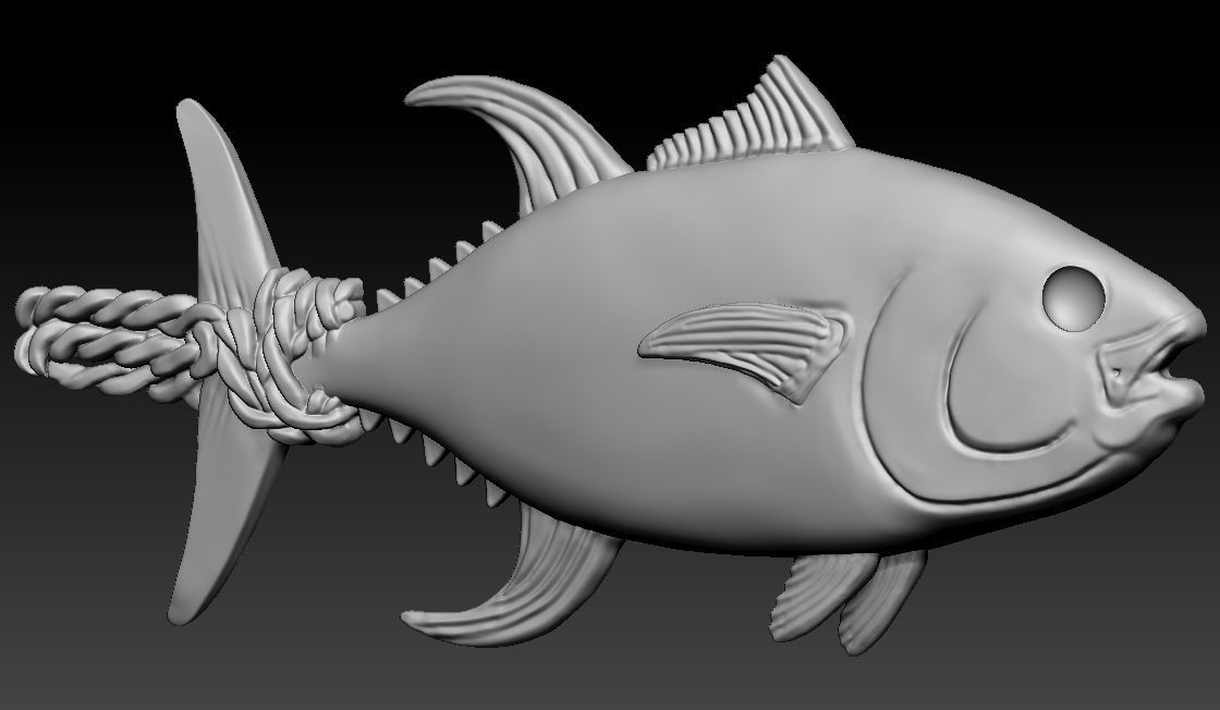 Fish Pendant 3D print model_1