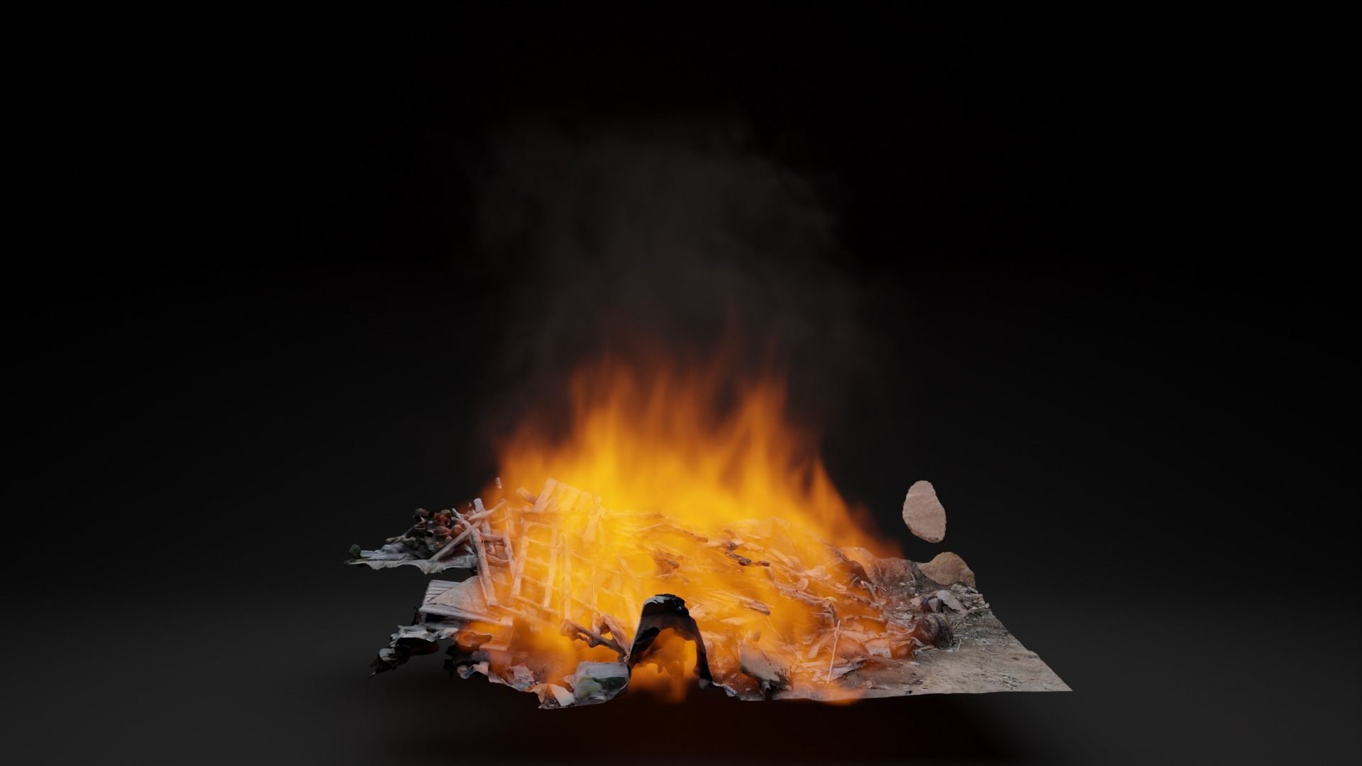 Burning garbage pile vdb 3D model_7